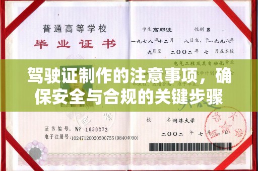 中国台湾驾驶证制作的注意事项，确保安全与合规的关键步骤