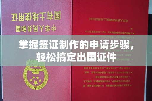 中国台湾掌握签证制作的申请步骤，轻松搞定出国证件
